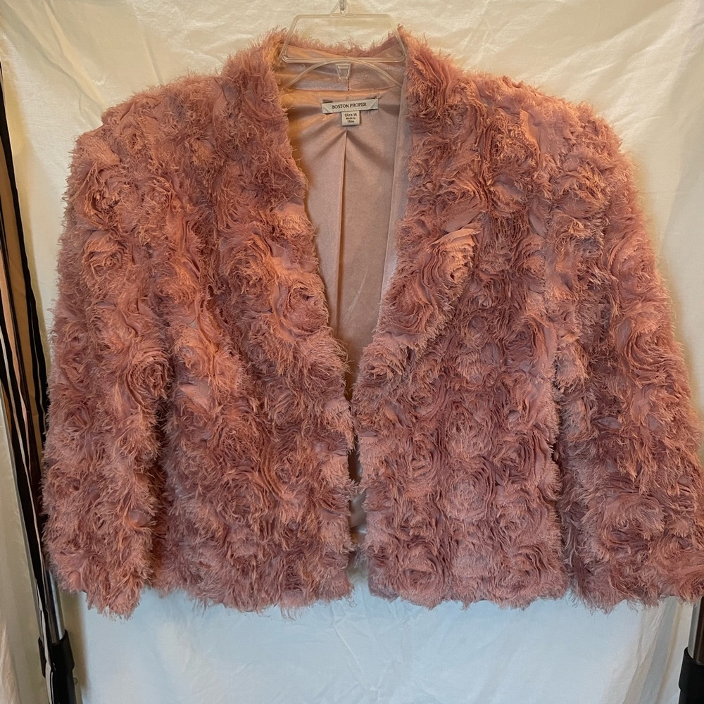 Boston Proper Pink Rose Jacket - 14